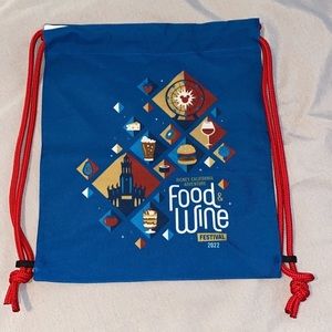 Disney California Adventure Park Food And Wine Festival Drawstring Backpack